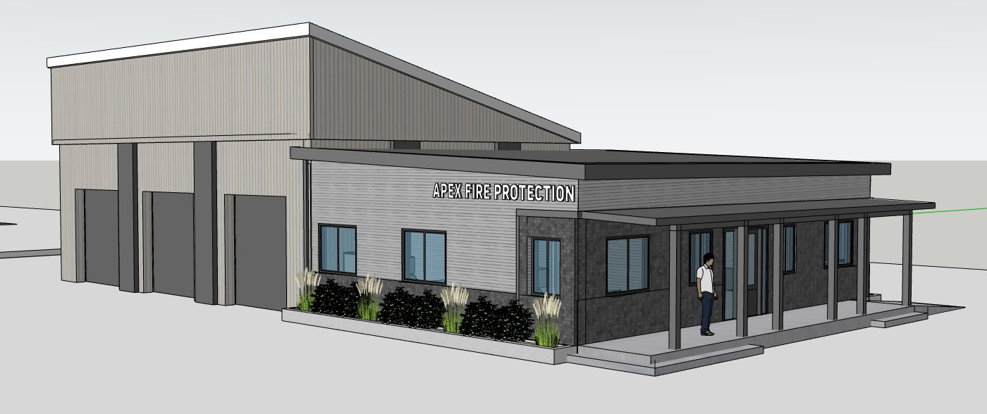 Concept study, street elevation.