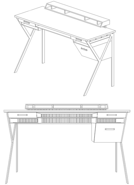 Dimensioned drawings.