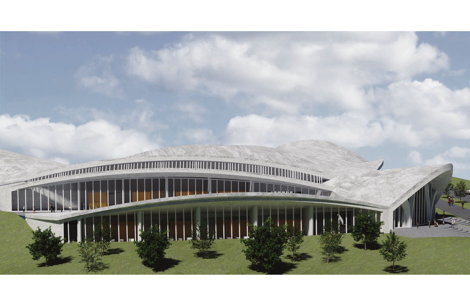 Ellipse Elementary, exterior rendering.