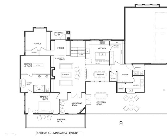 Concept three, main level. The current plan.