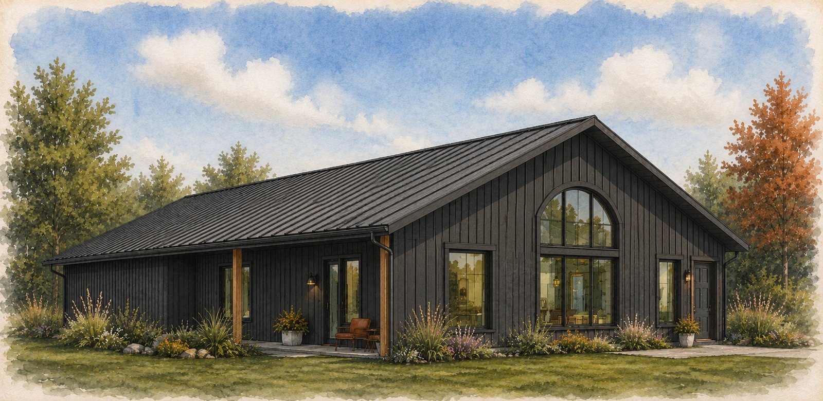 Rear elevation view.