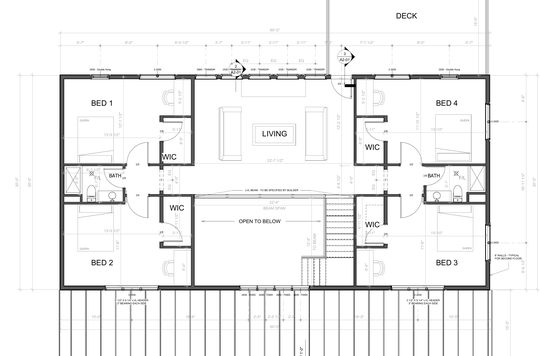 Upper level. Four bedrooms around the loft.