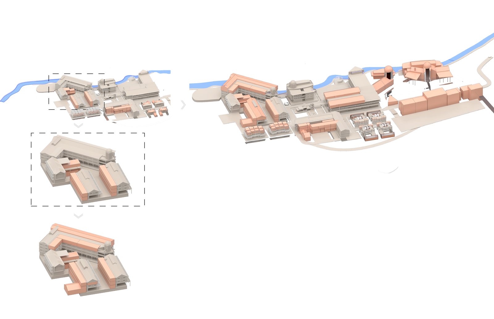 Vernacular evolution, buildings drawn to grow.
