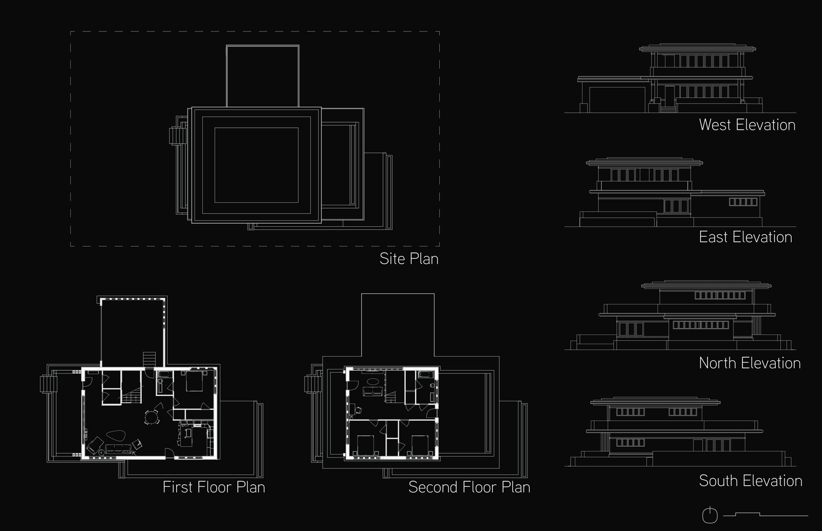 From the drawing board. A Usonia House schematic design study.