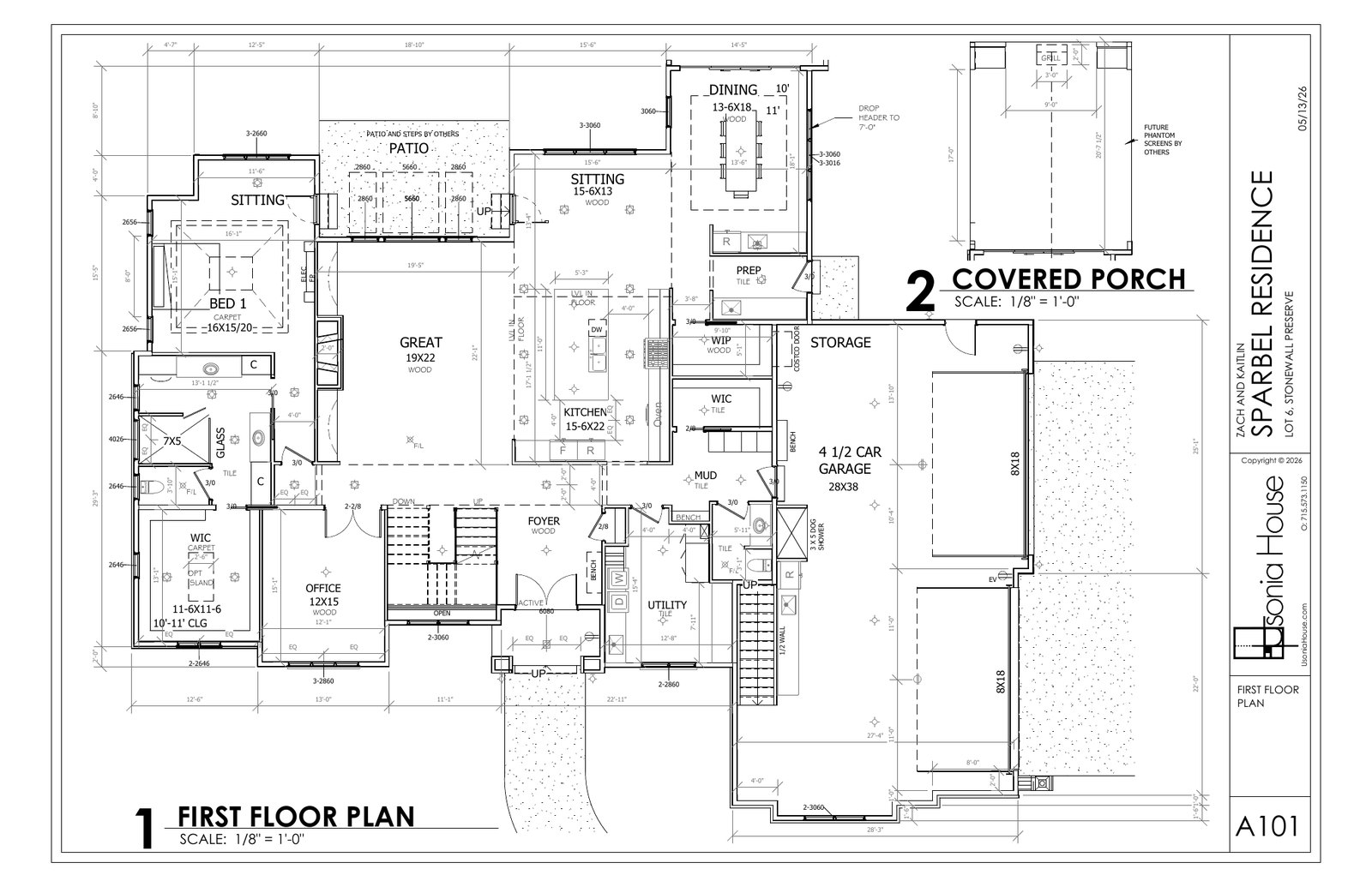 First floor plan of the Sparbel.