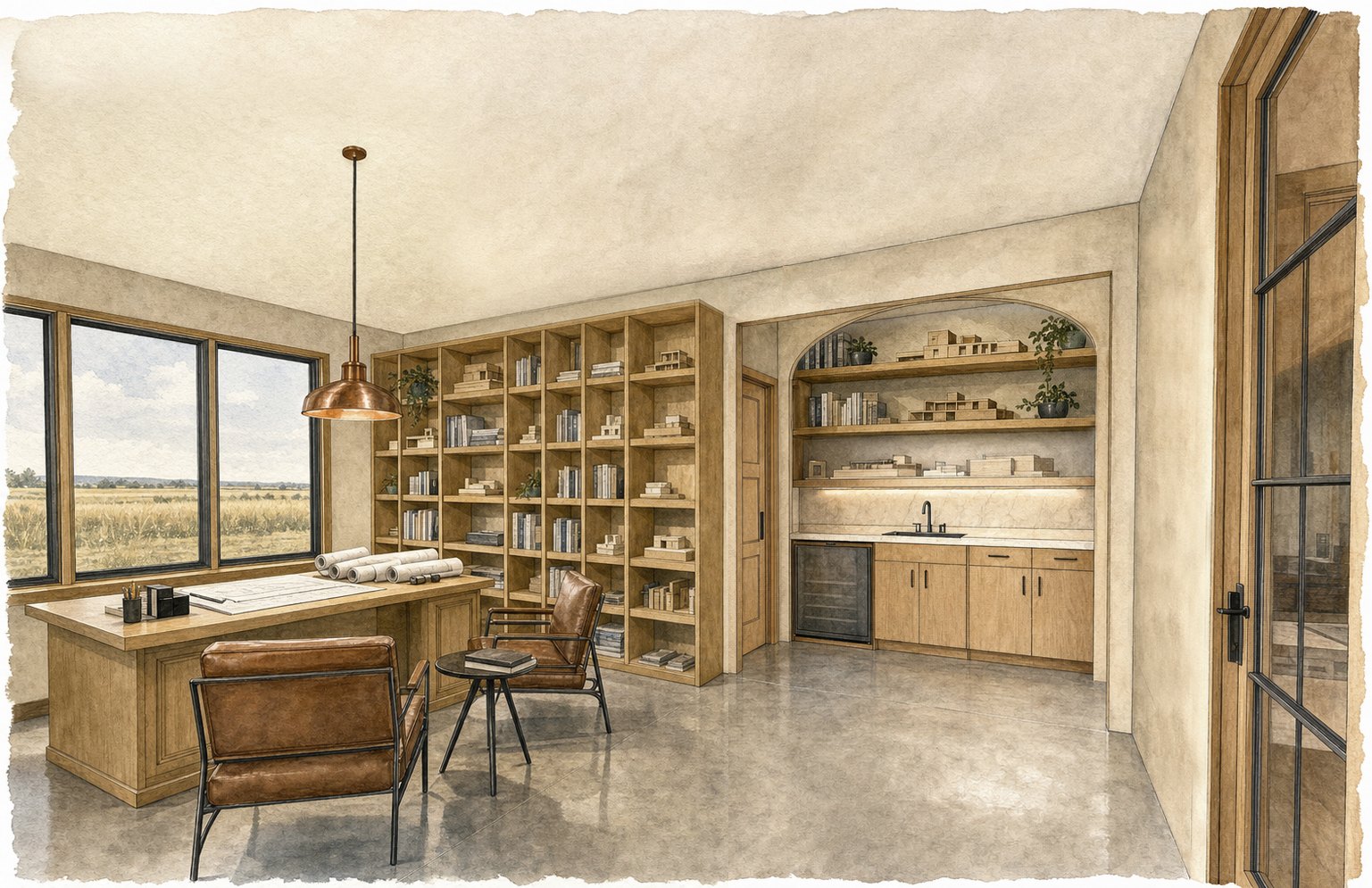 The office and library at Stonewall Preserve.