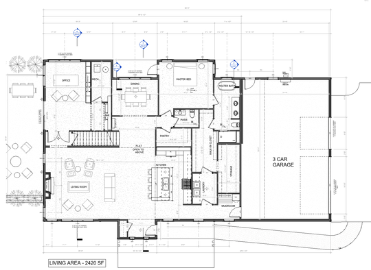 Main level plan of Stonewall Preserve.
